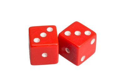 Two dice showing two triples