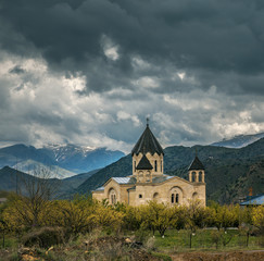 Fototapeta premium beautiful church and green grass
