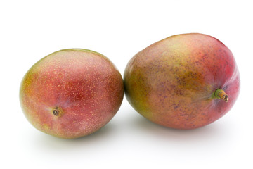 Mango fruit isolated on white background .