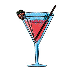 Delicious cocktail drink icon vector illustration graphic design