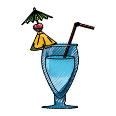 Delicious cocktail drink icon vector illustration graphic design