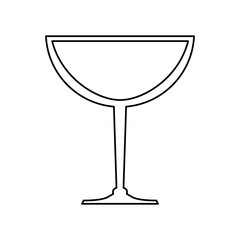 Cocktail glass cup icon vector illustration graphic design