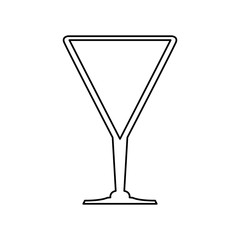 Cocktail glass cup icon vector illustration graphic design