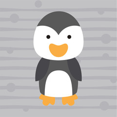 cute little penguin kids t shirt design