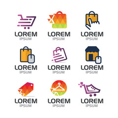 Online Shop Logo Set