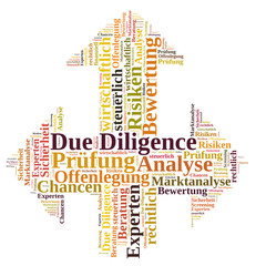Obraz premium Due Diligence word cloud