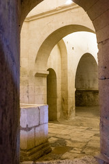 France,Arles, Abbey of Saint Peter of Montmajour, Benedictine order, established in  949 AD. Crypt...