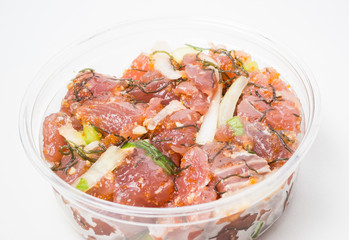 A Serving of Hawaiian Ahi Poke from the Take-out Counter