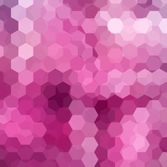 Geometric pattern, vector background with hexagons in pink and purple  tones. Illustration pattern