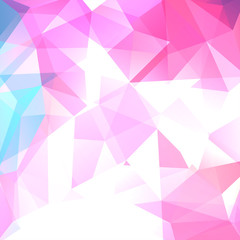 Background of pink, white geometric shapes. Mosaic pattern. Vector EPS 10. Vector illustration