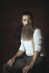 Fototapeta na wymiar Male Bearded Model