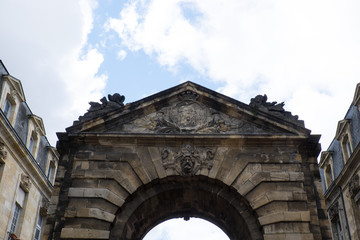France,Bordeaux,Port de Bougogne,historic gate to city built 1757.