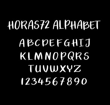 Horas72 vector alphabet uppercase characters. Good use for logotype, cover title, poster title, letterhead, body text, or any design you want. Easy to use, edit or change color. 