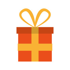 gift box with ribbon icon vector illustration graphic design