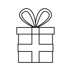 gift box with ribbon icon vector illustration graphic design
