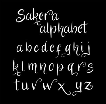 Sakera vector alphabet lowercase characters. Good use for logotype, cover title, poster title, letterhead, body text, or any design you want. Easy to use, edit or change color. 