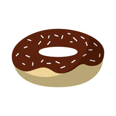 isolated delicious glaze donut vector illustration graphic design