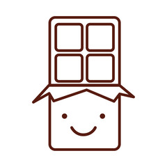 cute chocolate bar modern minimal flat design vector illustration