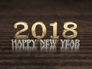 New Year 2018 - 3D Rendered Image