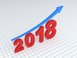 New Year 2018 - 3D Rendered Image