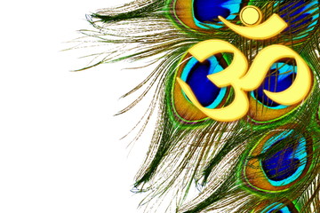 om religious symbols and meditating peace healing related background with space for text © gv image