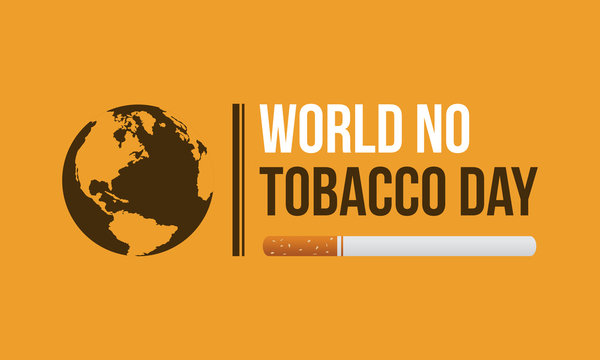 World no tobacco day on yellow background