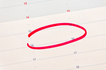 important rendez-vous concept in an agenda
