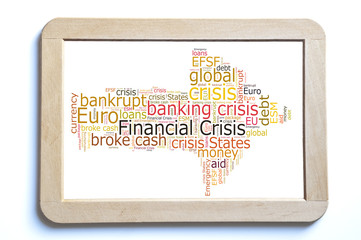 Financial crisis word cloud