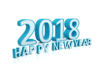 New Year 2018 - 3D Rendered Image