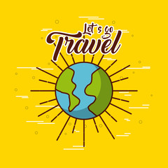 travel related emblem image vector illustration design