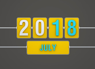 New Year 2018 - 3D Rendered Image