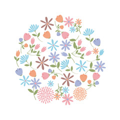 spring flowers background image vector illustration design