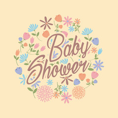 baby shower related emblem design