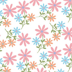 Fototapeta na wymiar spring flowers background image vector illustration design