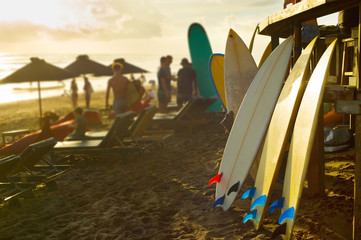 Bali surfers rental of surfboards - 153298735