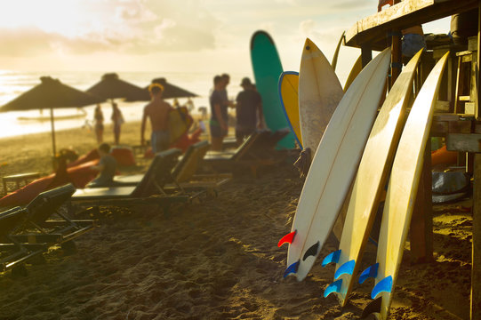 Bali surfers rental of surfboards