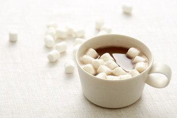 Fototapeta na wymiar マシュマロ ココア marshmallows white cocoa