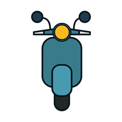 classic motorcycle icon over white background. vector illustration