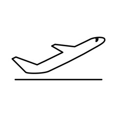 Airplane icon over white background. vector illustration