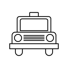 car vehicle icon over white background. vector illustration