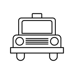 car vehicle icon over white background. vector illustration
