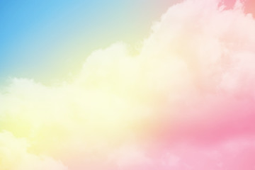 Obraz na płótnie Canvas artistic soft cloud and sky with pastel color ,nature abstract background