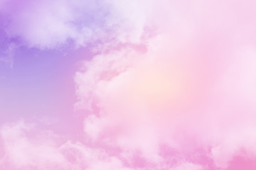 artistic soft cloud and sky with pastel color  ,nature abstract background