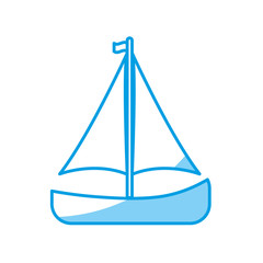 sail boat icon over white background. vector illustration