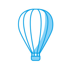 air balloon icon over white background. vector illustration