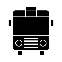 bus vehicle icon over white background. vector illustration