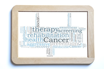 Cancer therapy word cloud