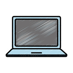 laptop computer icon over white background. vector illustration