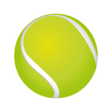 tennis ball icon over white background. vector illustration