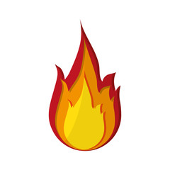 fire flame icon over white background. vector illustration